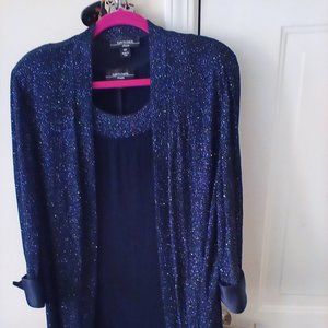 Special Occasion Navy Blue R &M Richards Dress